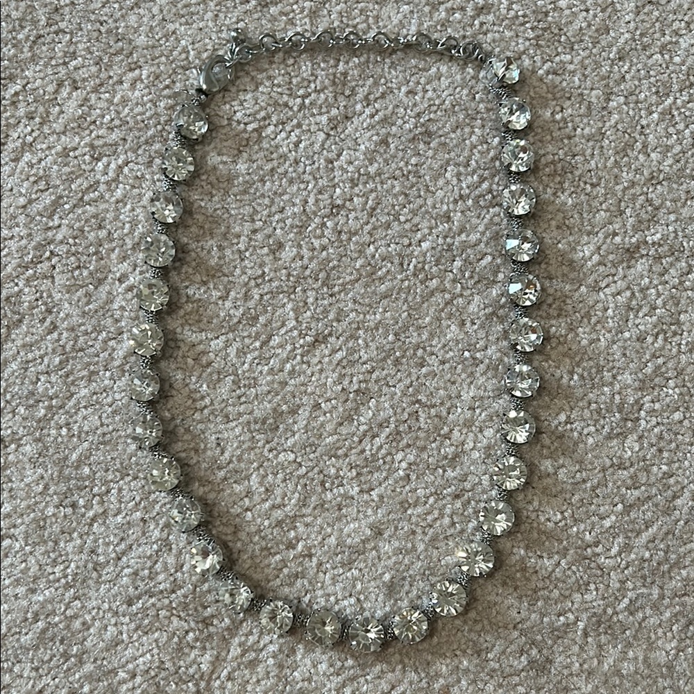 Chico’s Elegant Silver Crystal Necklace